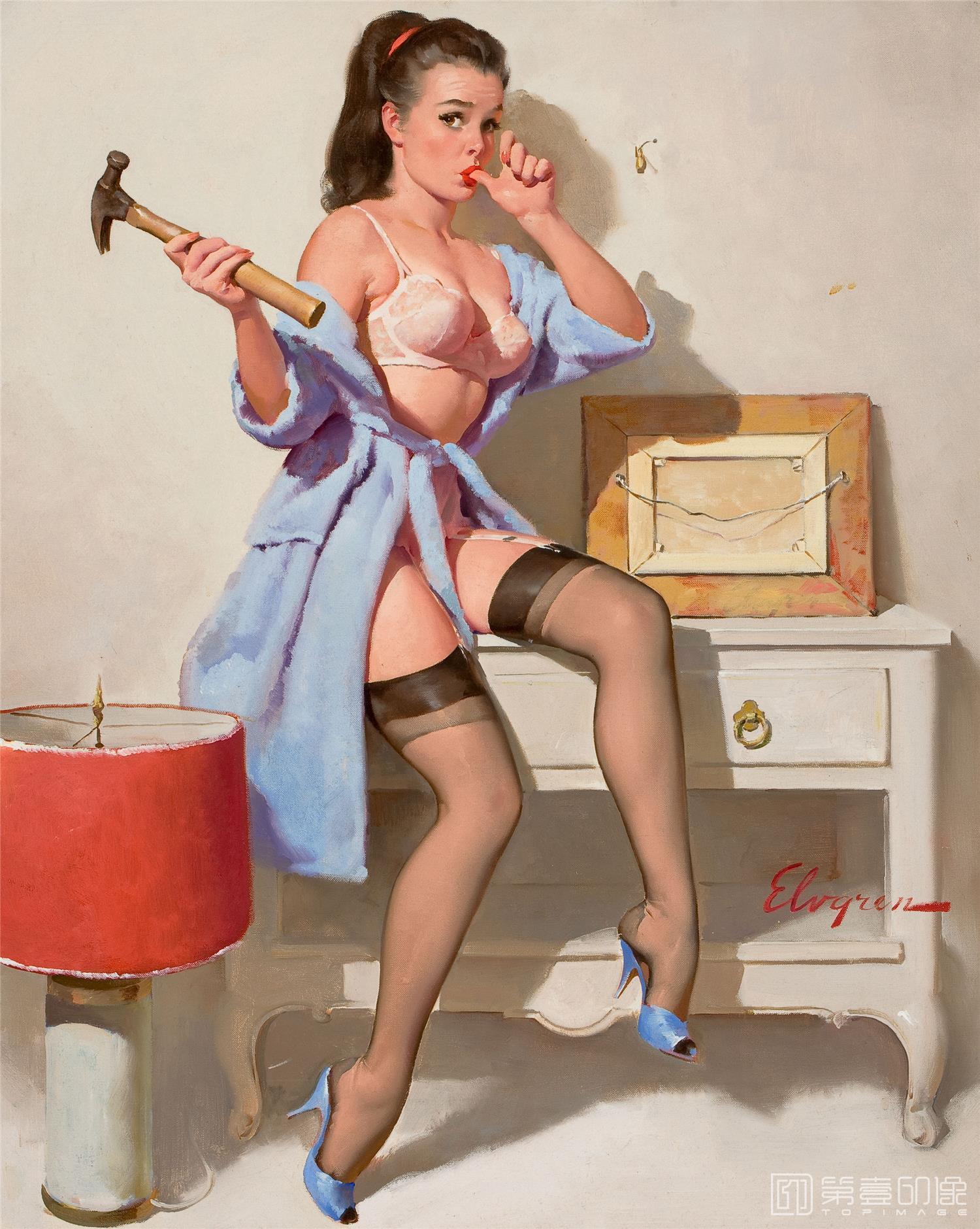油画-吉尔·艾尔夫格雷恩 Gil Elvgren 作品集-140